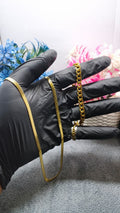 COMBO DEAL|The Golden Aura: Curb Chain Necklace & Detailed Spinner Ring Set